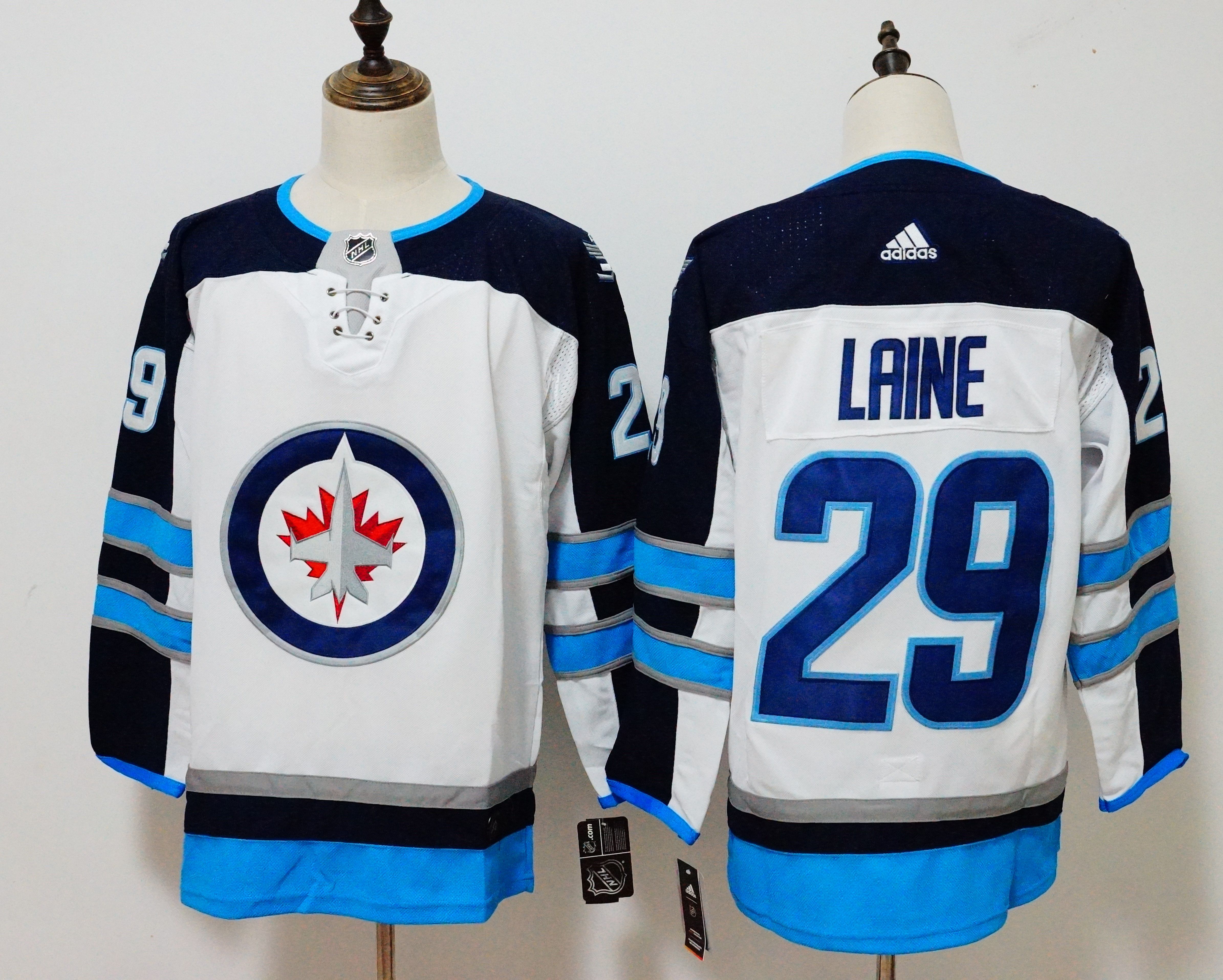 Men Winnipeg Jets 29 Patrik Laine White Hockey Stitched Adidas NHL Jerseys